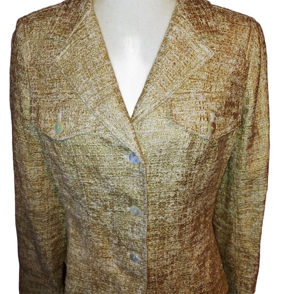 Vintage Jackets & Blazers - Vintage Jon Gold Metallic Blazer 10